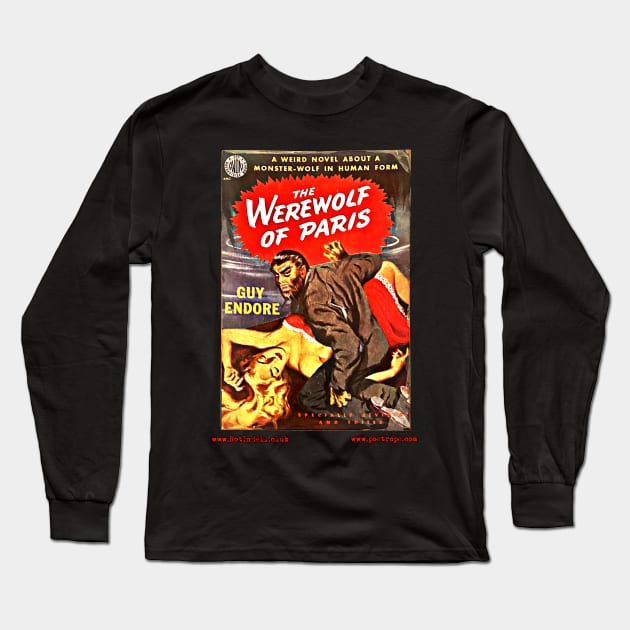 THE WEREWOLF OF PARIS by Guy Endore Long Sleeve T-Shirt by Rot In Hell Club